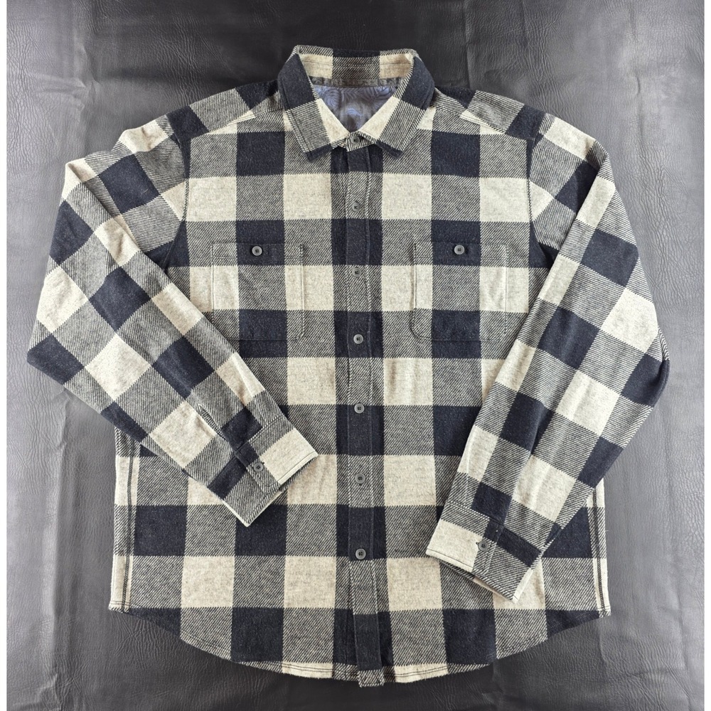 Tommy Bahama Fireside Bay Check Shirt Charcoal Grey Buffalo Plaid XL ST225885